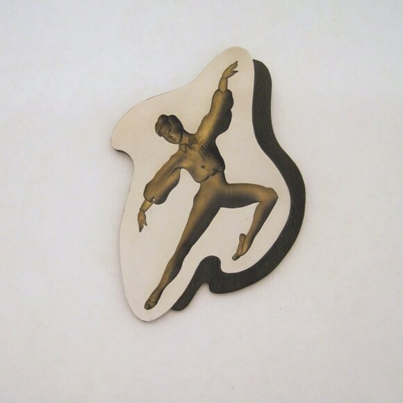1950s Wall Hanging Chalkware Atomic Dancer Wall Plaque MCM Home Decor - Picture 3 of 5